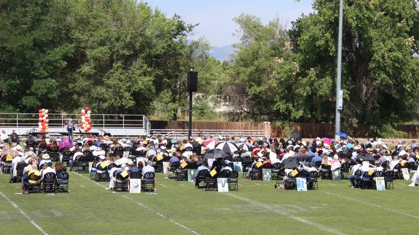 To help prevent the spread of COVID-19, Faith Christian High School altered its graduation ceremony, which was held the morning of July 16. Families sat with their graduates with each family spread apart to abide physical distancing guidelines.